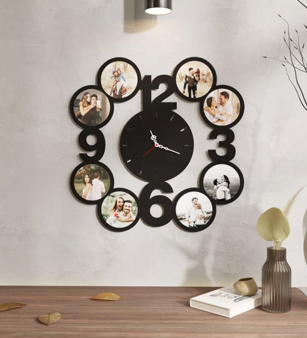 Laser Cut Big Clock Frame with Photos