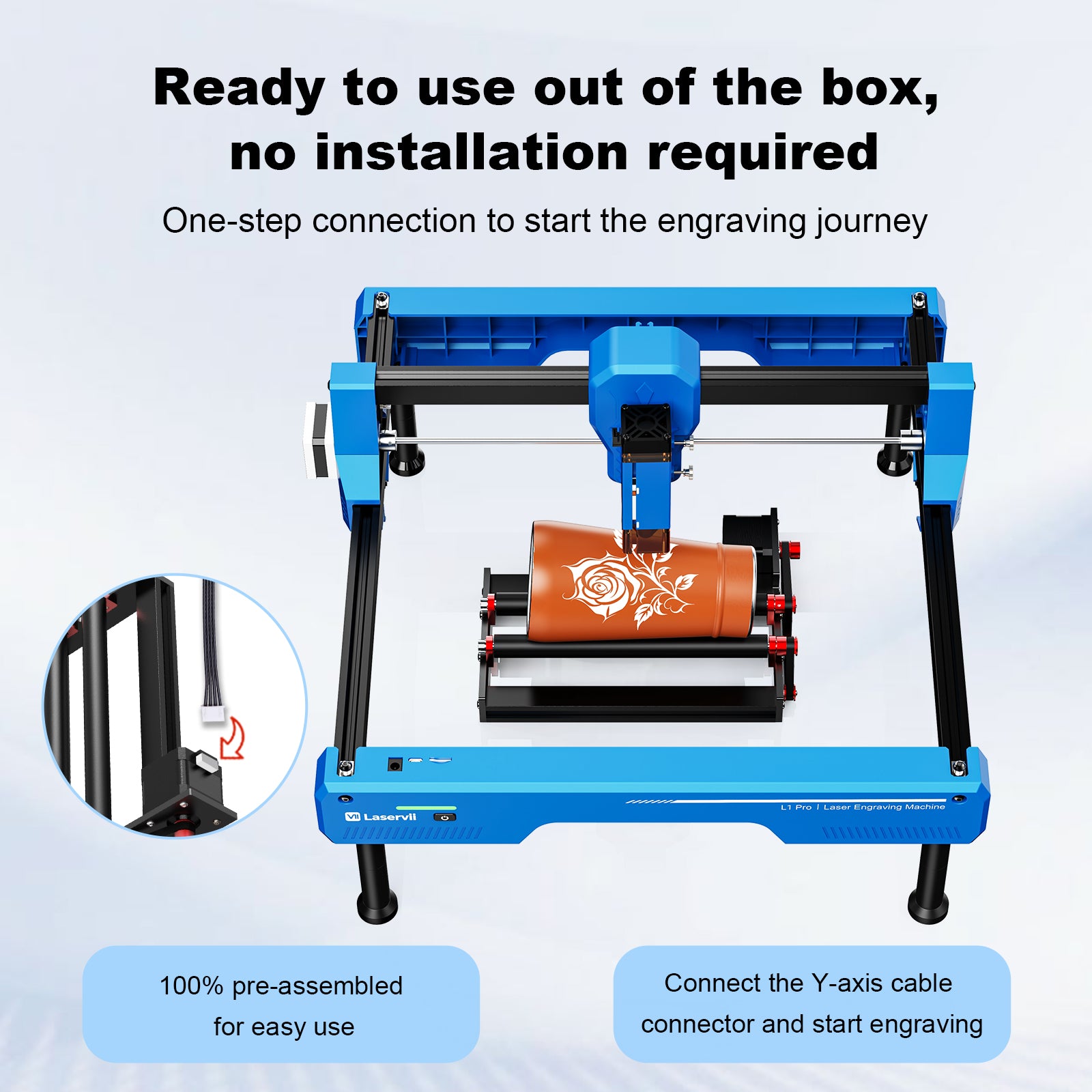laser engraver with rotary attachment